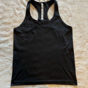 Lululemon swiftly tank; black; size 10